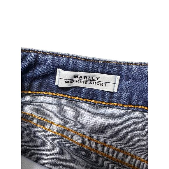 Vigoss Marley Mid-Rise Distressed Denim Shorts Size 27 - Picture 6 of 10